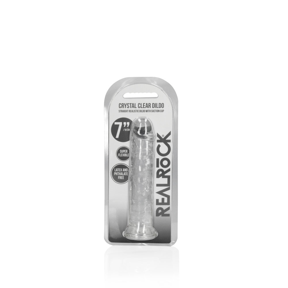 Jelly Dildo Real Rock Crystal Clear 7" transparent