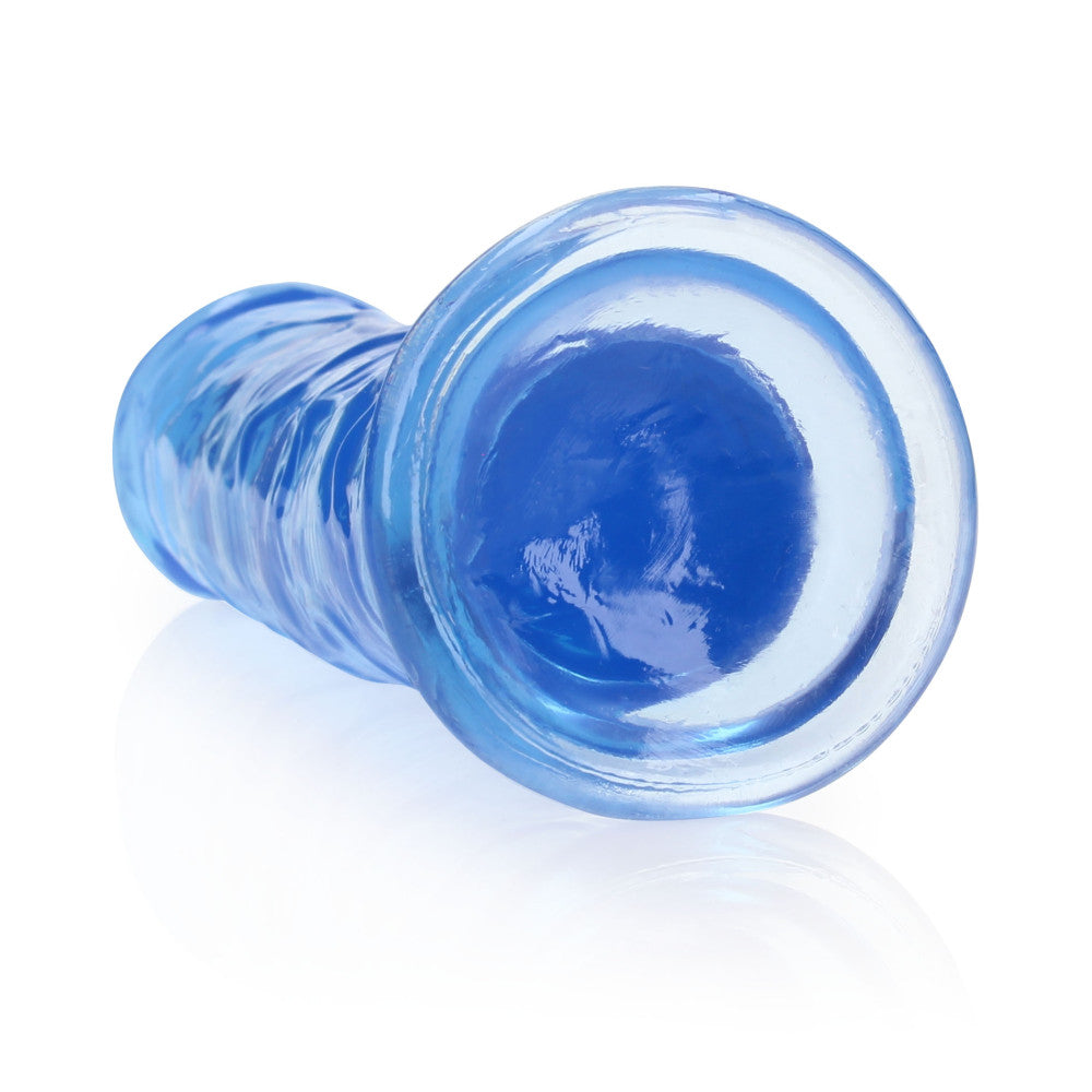 Jelly Dildo Real Rock Crystal Clear 8" Blue