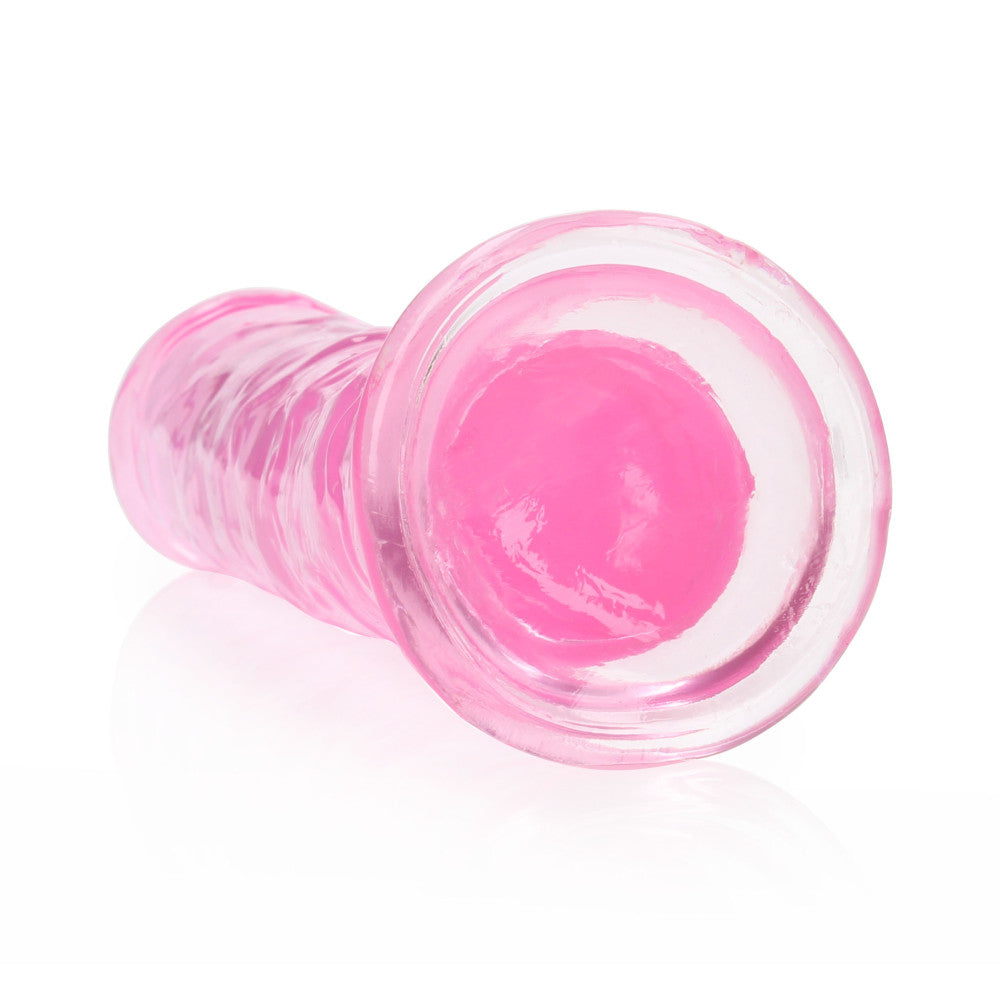 Jelly Dildo Real Rock Crystal Clear 8" Pink