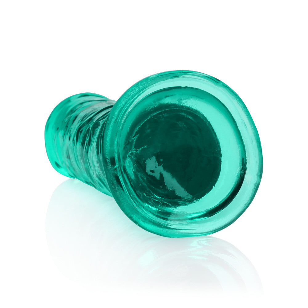 Jelly Dildo Real Rock Crystal Clear 8" Turquoise