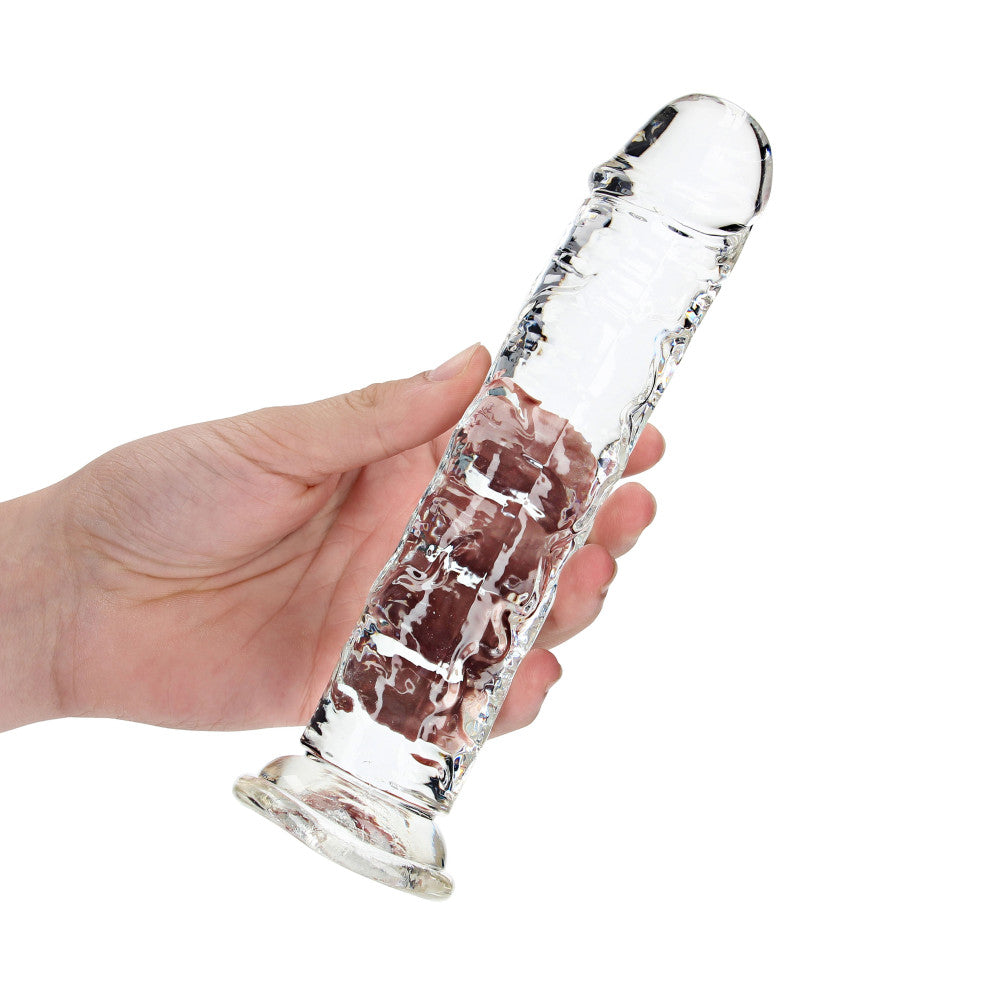 Jelly Dildo Real Rock Crystal Clear 8" transparent