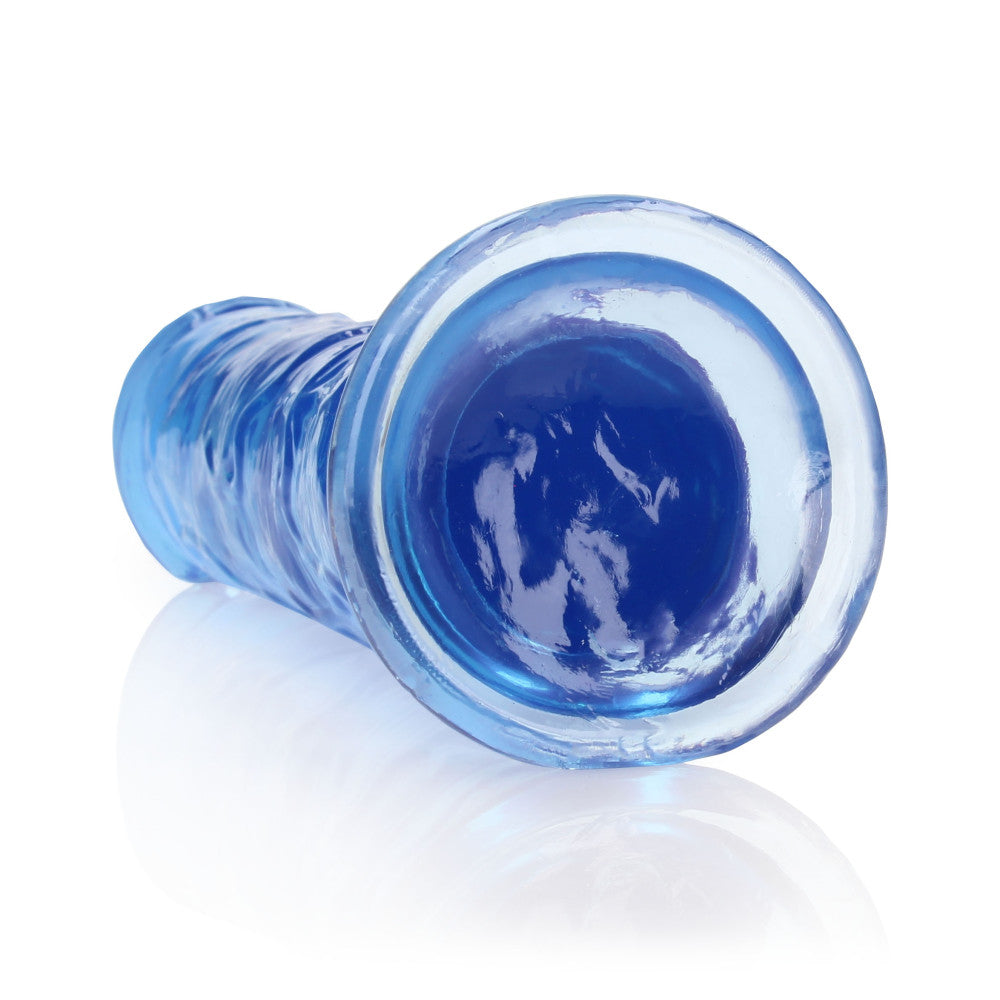 Jelly Dildo Real Rock Crystal Clear 9" Blue