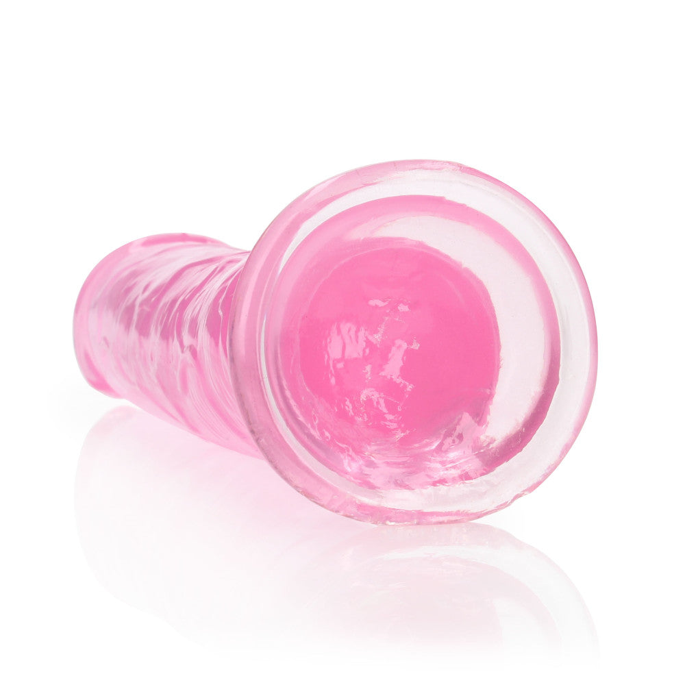 Jelly Dildo Real Rock Crystal Clear 9" Pink