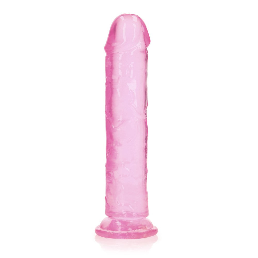 Jelly Dildo Real Rock Crystal Clear 9" Pink