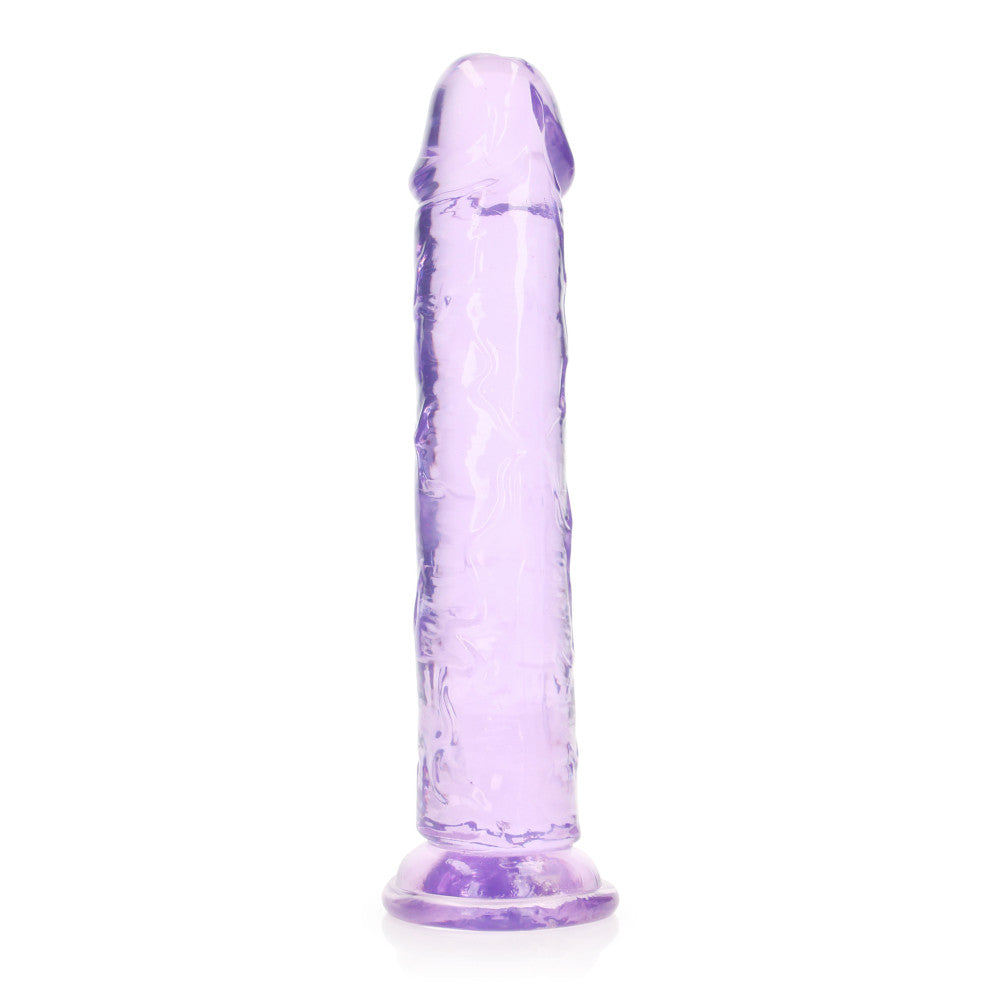 Jelly Dildo Real Rock Crystal Clear 9" Purple