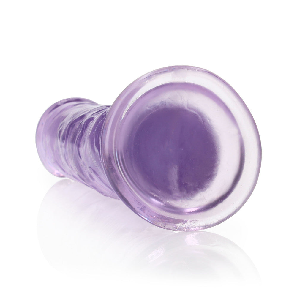 Jelly Dildo Real Rock Crystal Clear 9" Purple