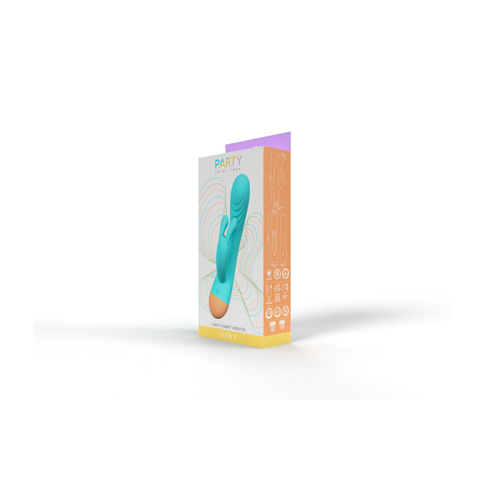 Keny Blue Silicone Rechargeable Rabbit Vibrator