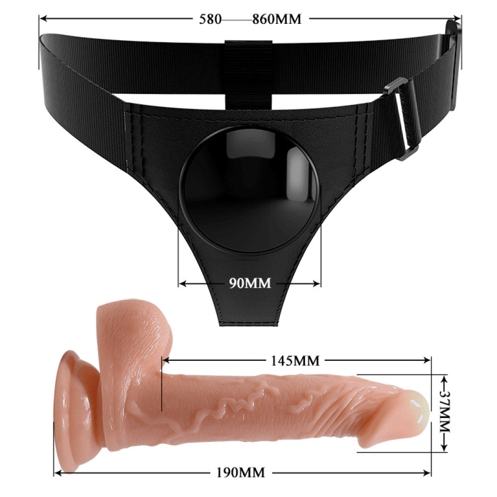 Kevin Strap-on with Vacuum Attachment & Realistic Dildo
