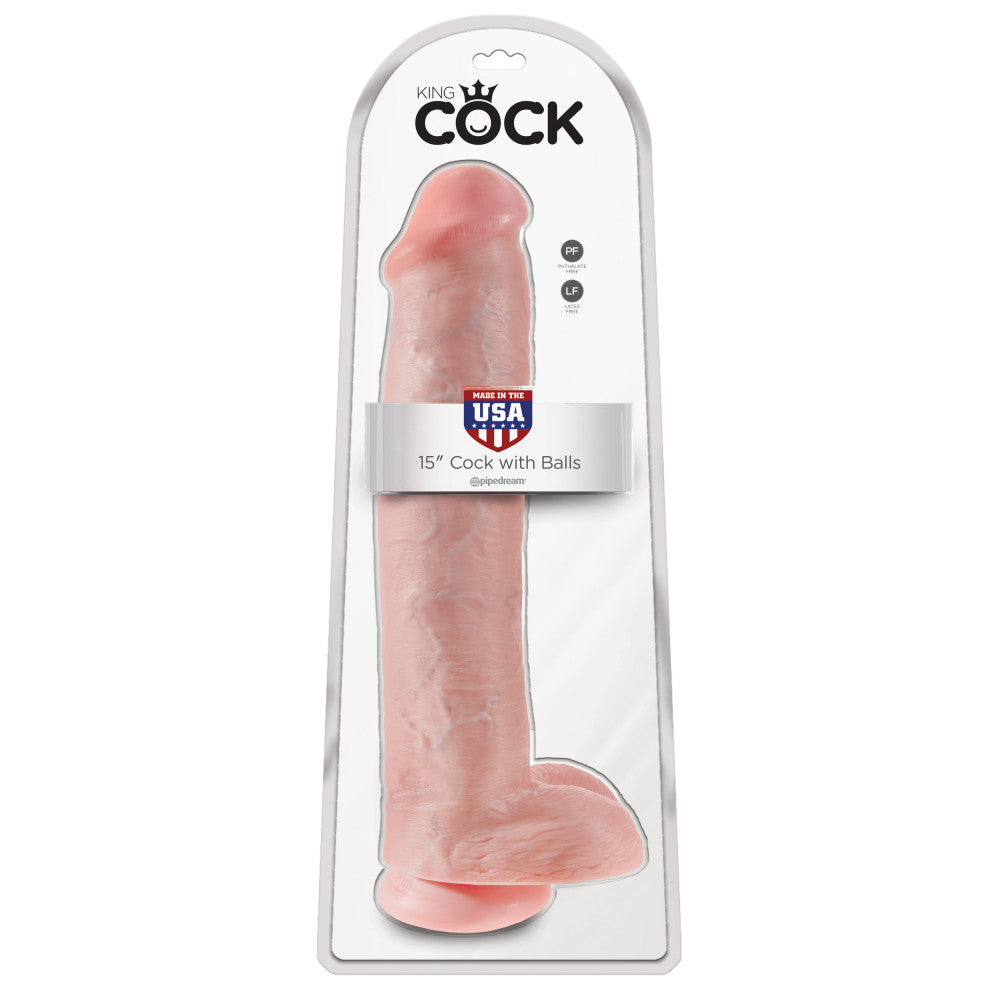 King 15'' Huge Realistic Testicle Dildo