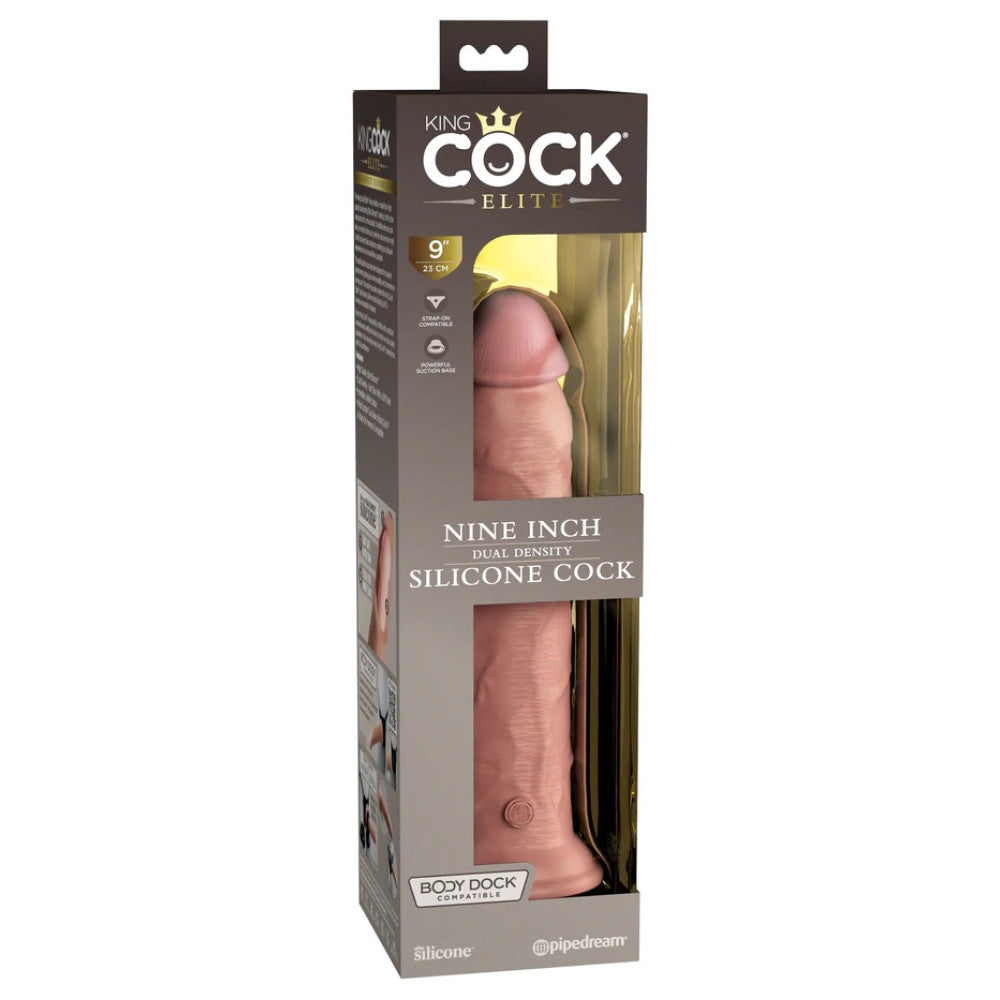 King Cock Elite 9'' Luxury Double Layer Silicone Dildo