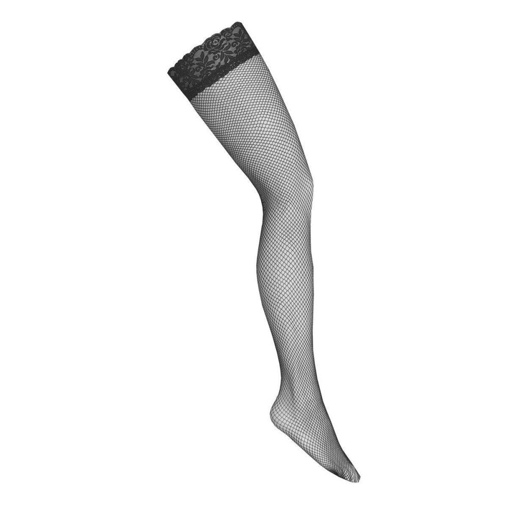 Kotek Fishnet Garter Stockings Black