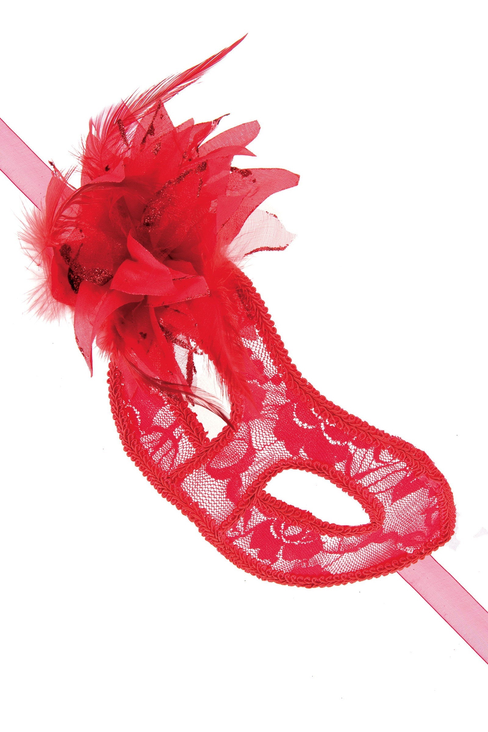 Lace Erotic Mask Traviata Red