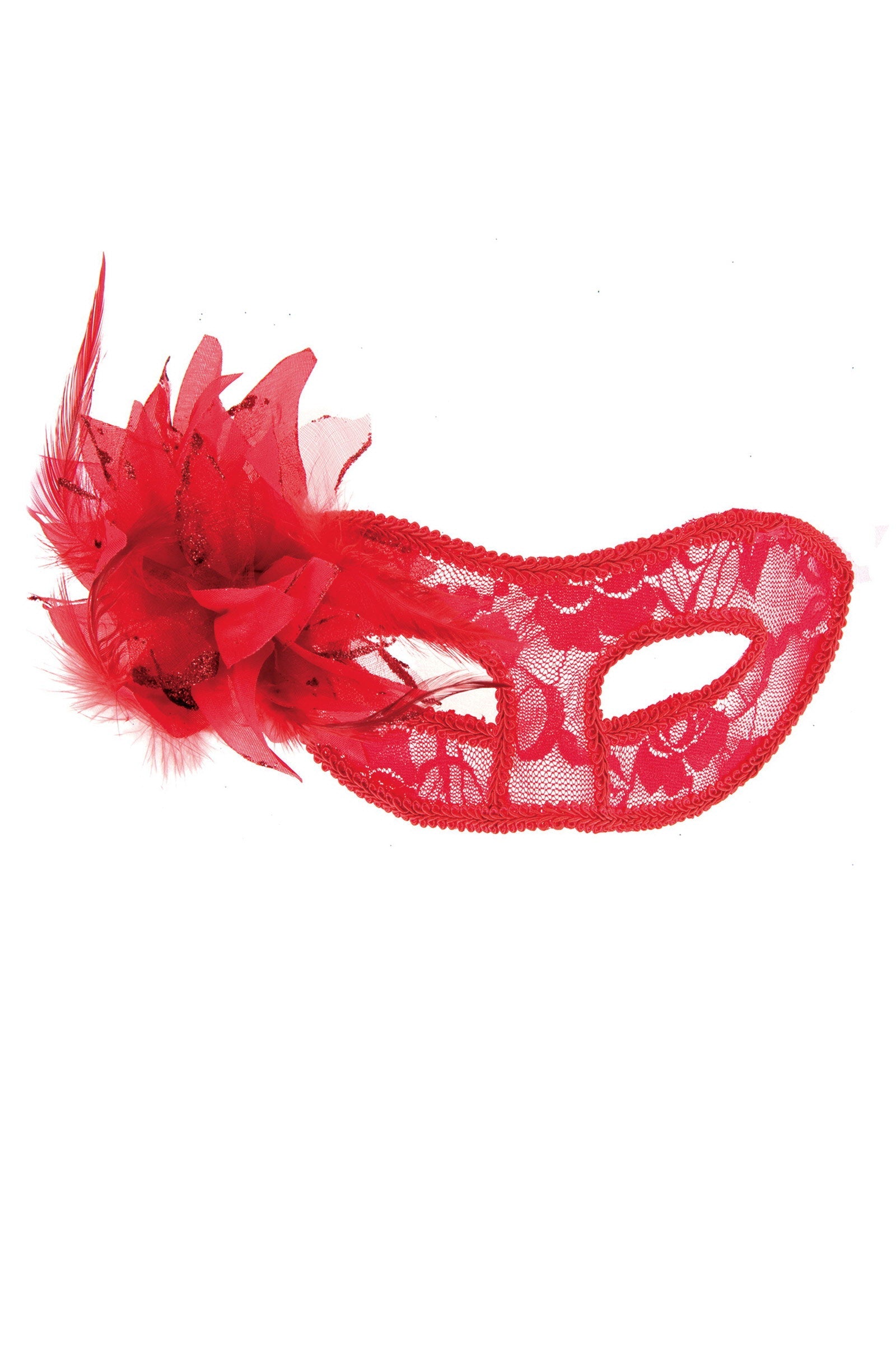 Lace Erotic Mask Traviata Red