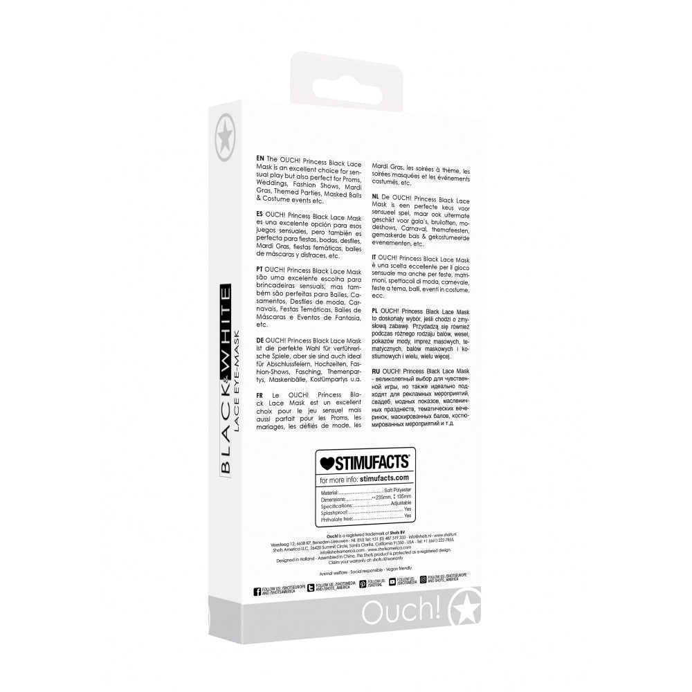 Lace Eye Mask Princess Black