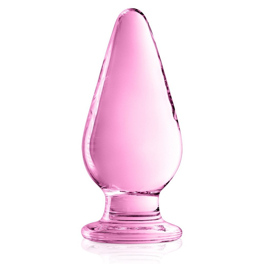 Large Glass Butt Plug Glossy #26 Pink