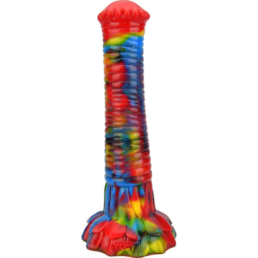 Large Lore Pegasus silicone horse dildo multicolour