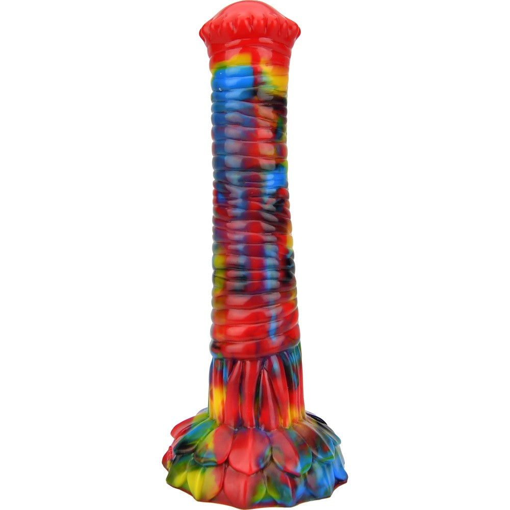 Large Lore Pegasus silicone horse dildo multicolour