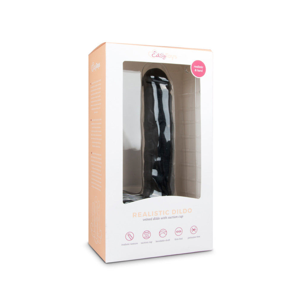 Large Realistic Dildo with Vacuum Base 29.5 cm Black