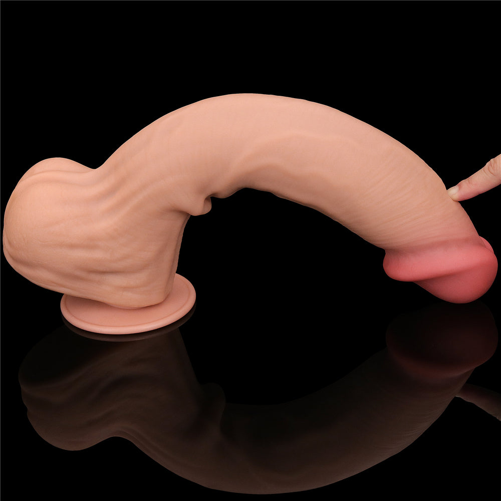 Large Realistic Double Layer Sliding-Skin Dong 14"
