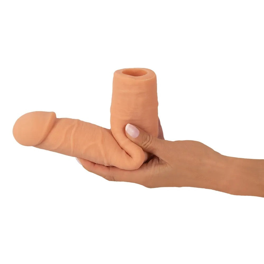 Large Realistic Penis Extender Nature Skin +7 cm.