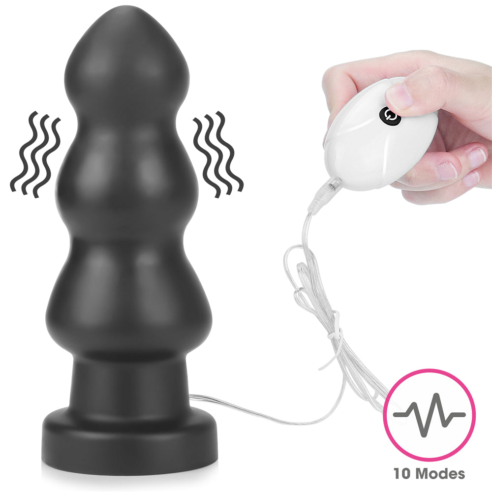 Large Vibrating Butt Plug Anal Rigger 7.8"