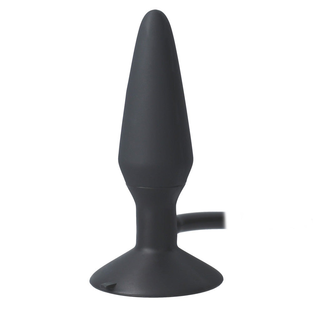 Large Inflatable Silicone Butt Plug Classic Black