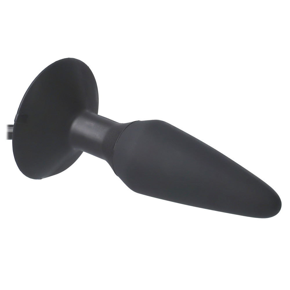 Large Inflatable Silicone Butt Plug Classic Black