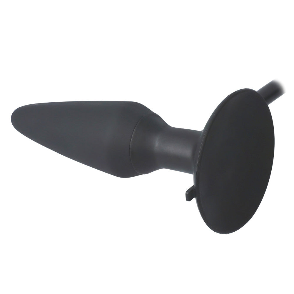 Large Inflatable Silicone Butt Plug Classic Black