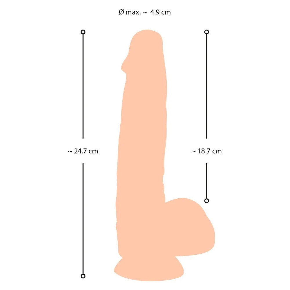 Large realistic dildo with movable skin Movable Skin 25 cm