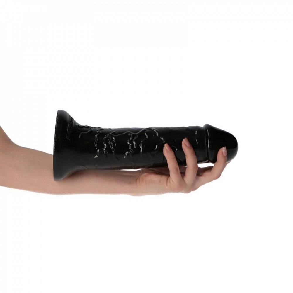 Large realistic dildo with vacuum base Sansone black