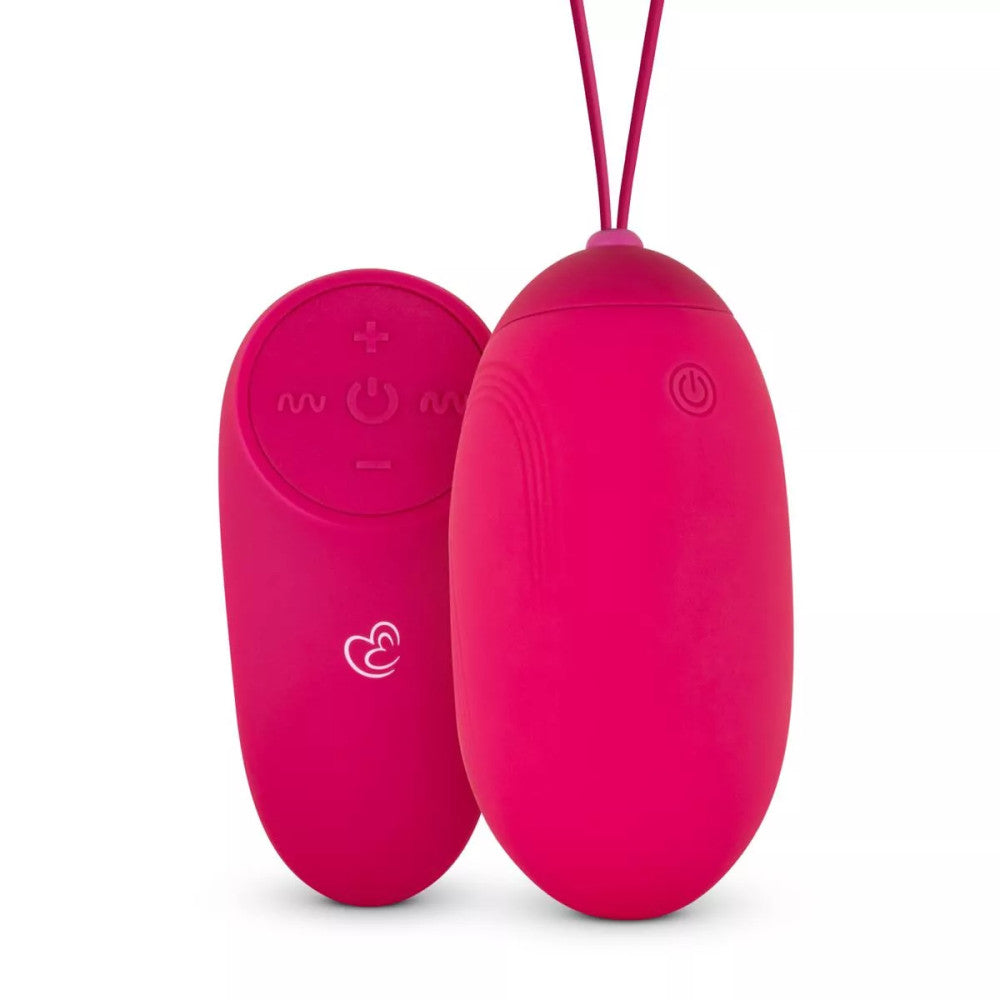 Large rechargeable vibrating silicone egg Big Egg XL pink