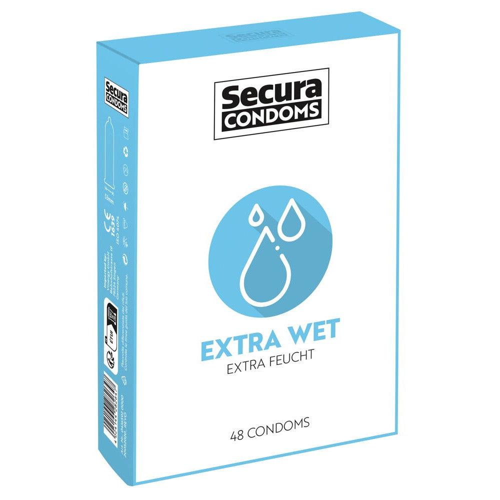 Latex Condoms Secura Extra Wet 48 pcs.