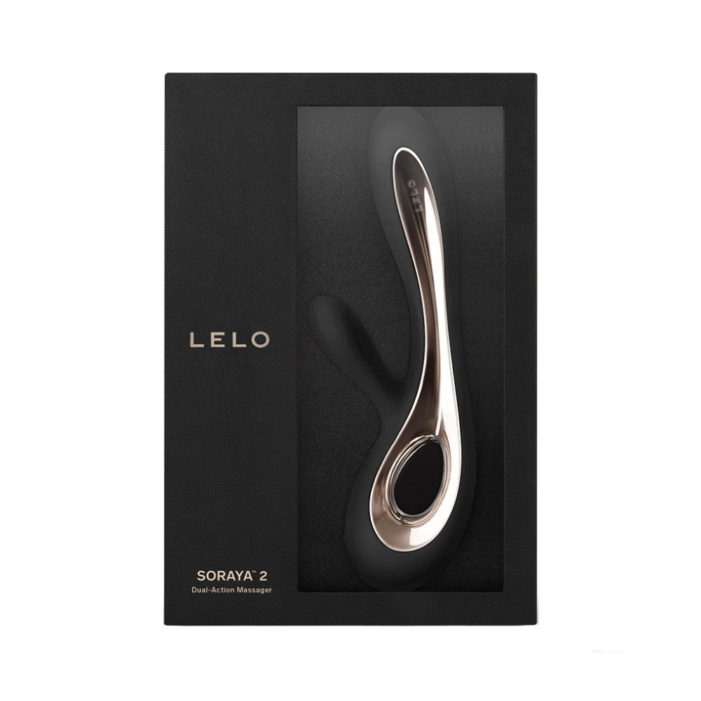 Lelo Soraya 2 Luxury Silicone Rechargeable G-spot Rabbit Vibrator Black