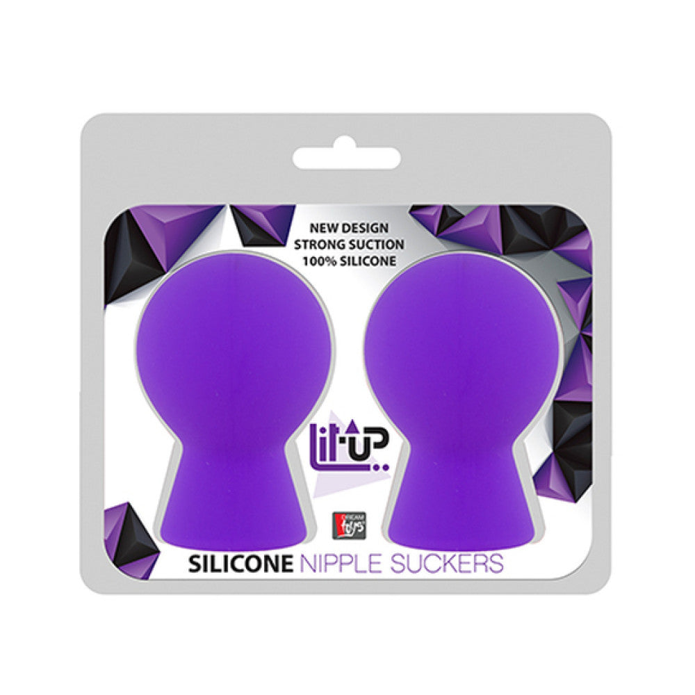 Lit Up Vacuum Nipple Suckers Purple