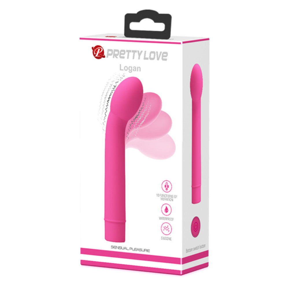 Logan Silicone G-spot Vibrator Pink
