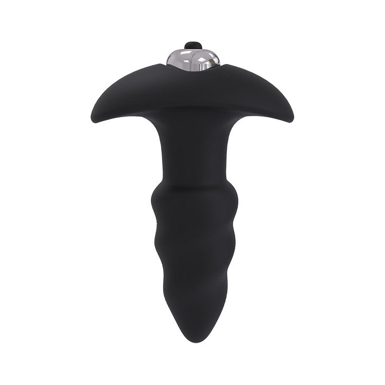 Love Arrow Silicone Vibrating Butt Plug Black