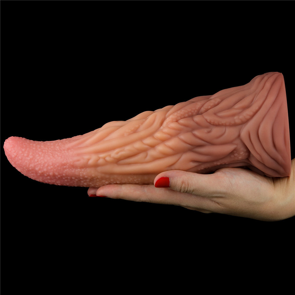 Love Toy Double Layer Silicone Creature Tongue Dildo