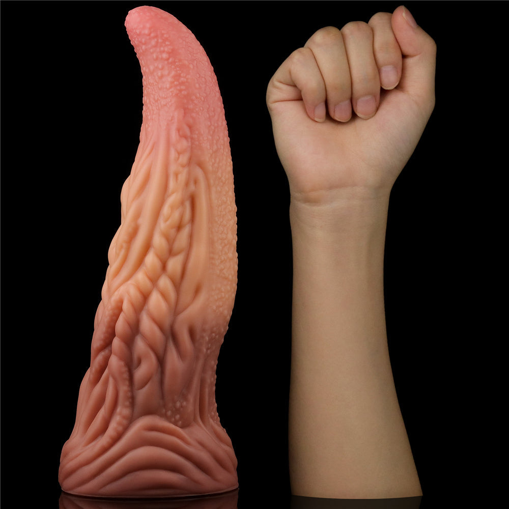 Love Toy Double Layer Silicone Creature Tongue Dildo