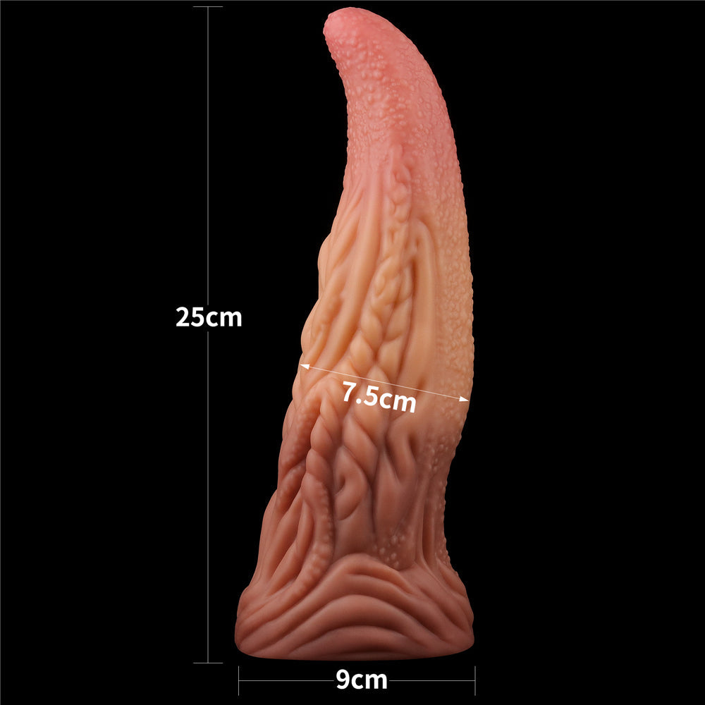 Love Toy Double Layer Silicone Creature Tongue Dildo