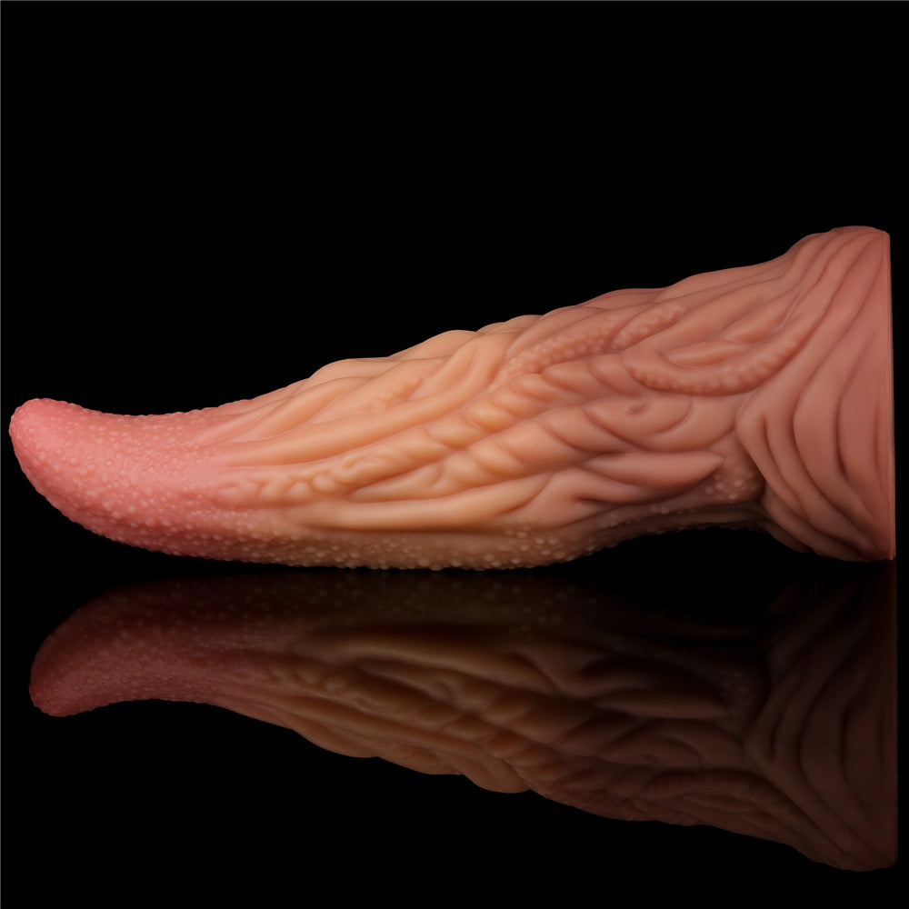 Love Toy Double Layer Silicone Creature Tongue Dildo