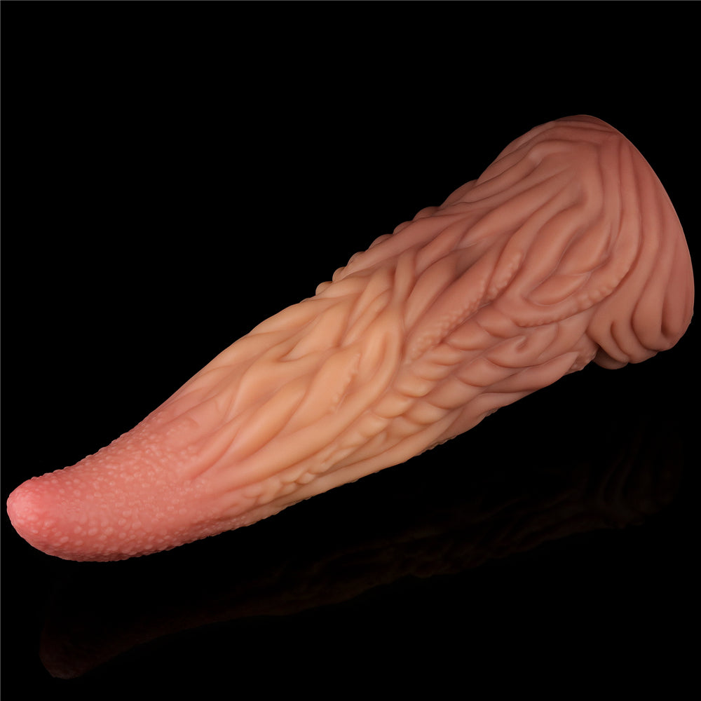 Love Toy Double Layer Silicone Creature Tongue Dildo