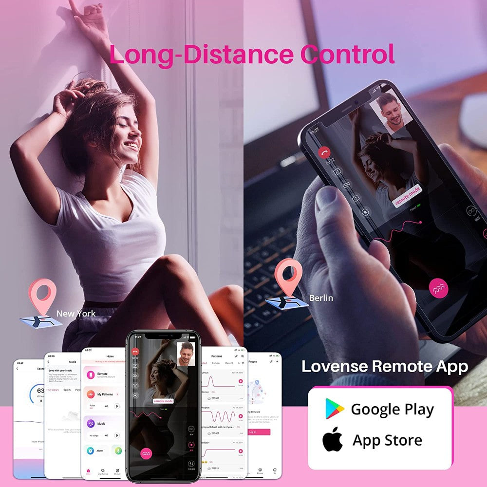 Lovense Flexer Luxury Wearable Stimulator with App Pink