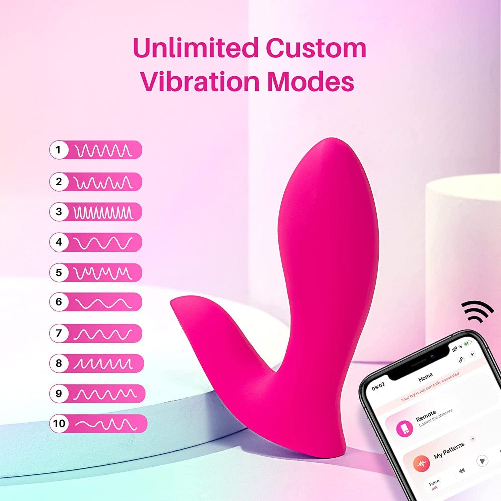 Lovense Flexer Luxury Wearable Stimulator with App Pink