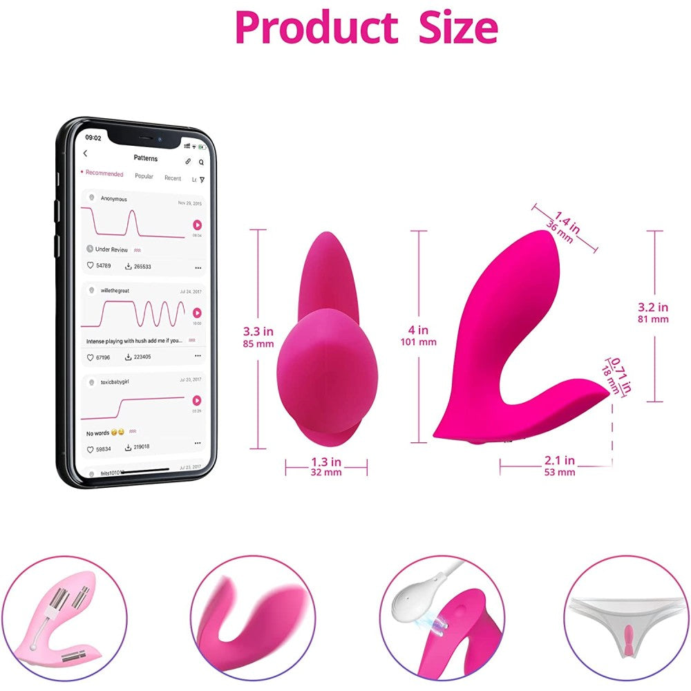 Lovense Flexer Luxury Wearable Stimulator with App Pink