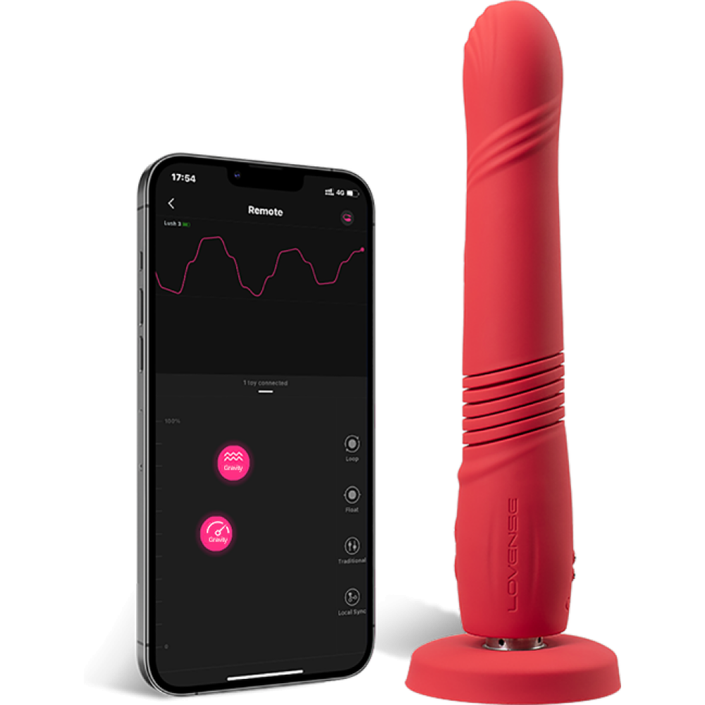 Lovense Gravity Automatic Thrusting Vibrating Dildo with App