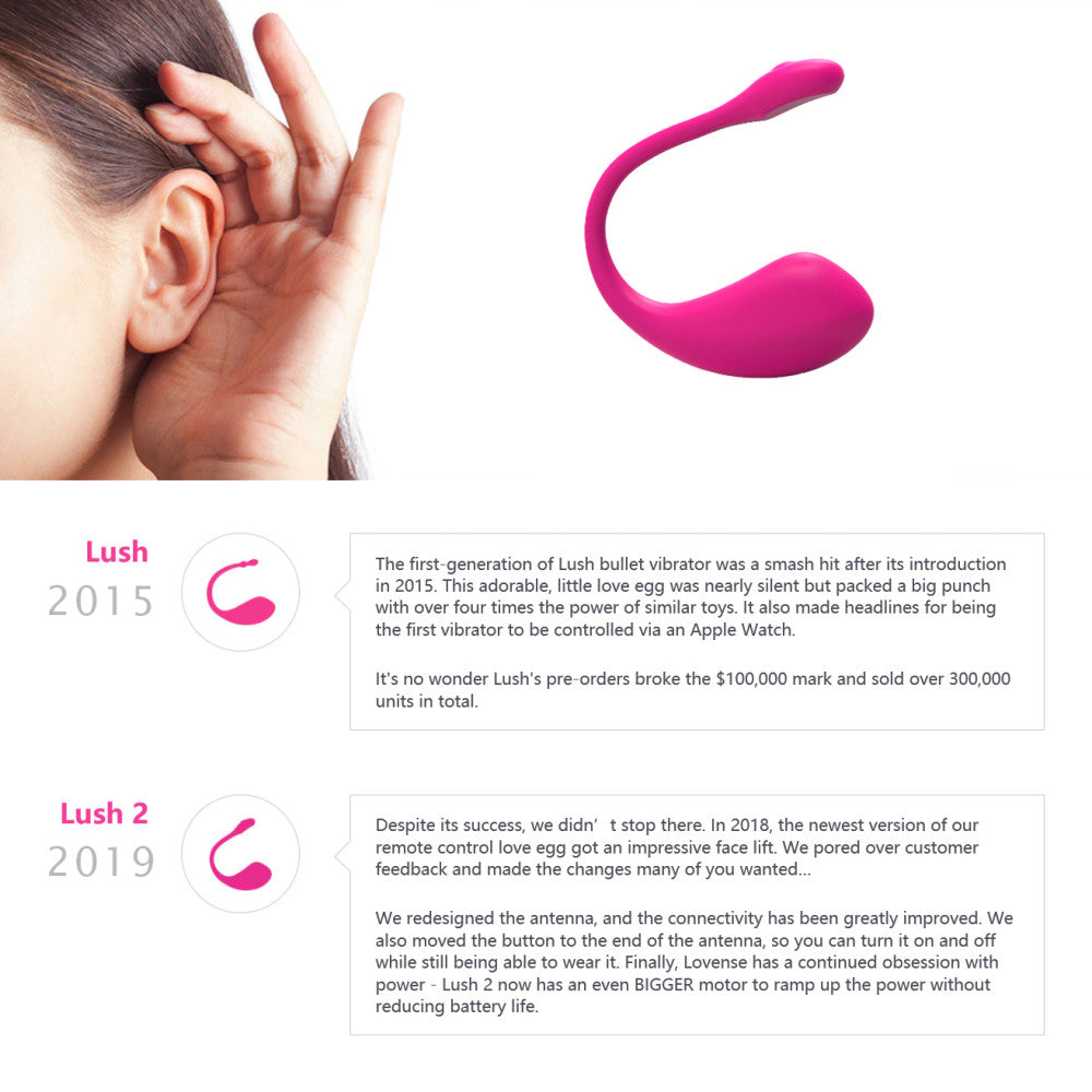 Lovense Lush 2 Bluetooth Vibrator Pink