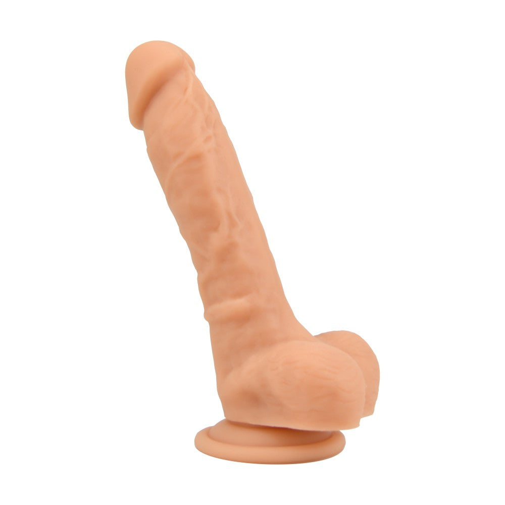 Loving Joy 8" Flesh Realistic Silicone Testicle Dildo