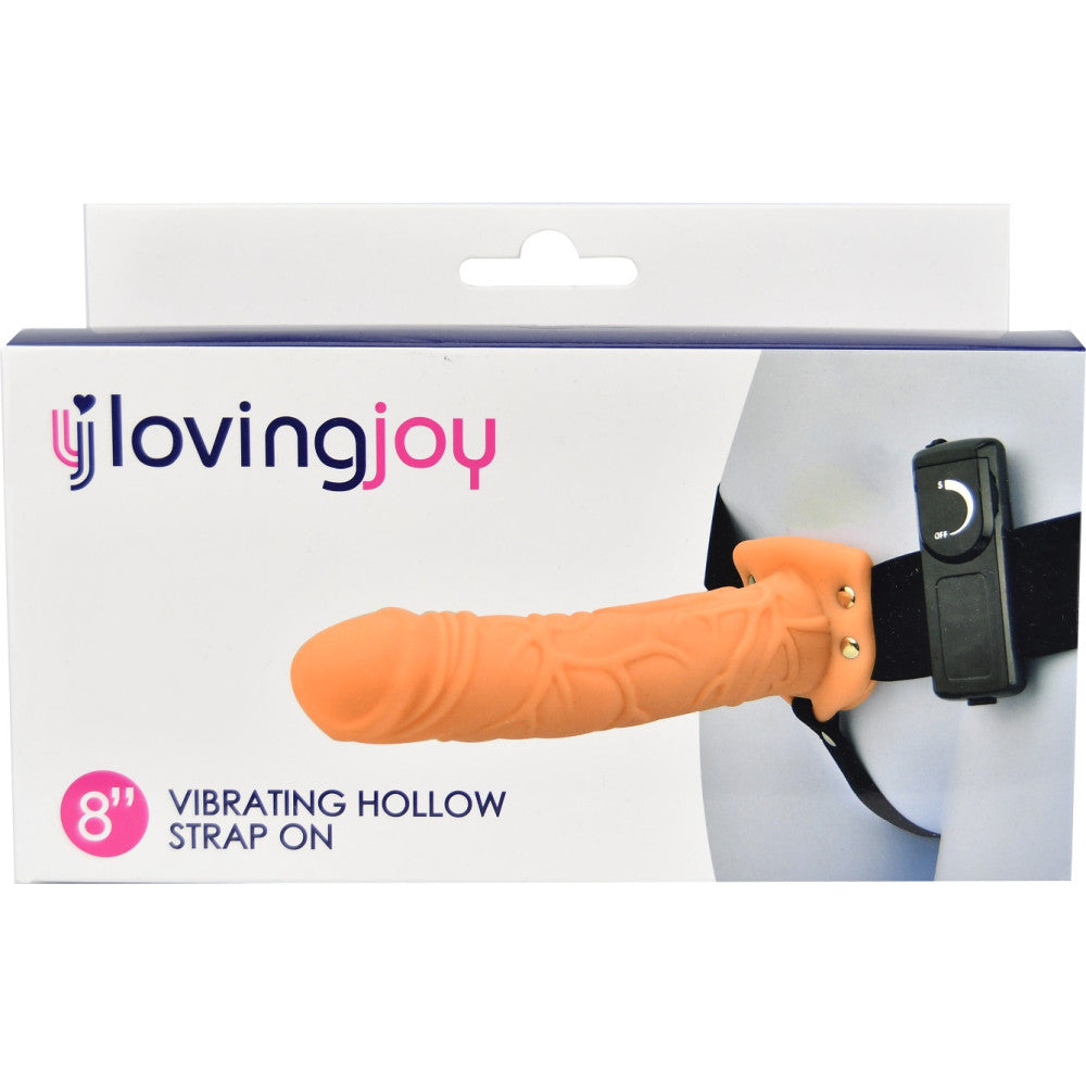 Loving Joy 8" Hole Vibrating Strapon Belt