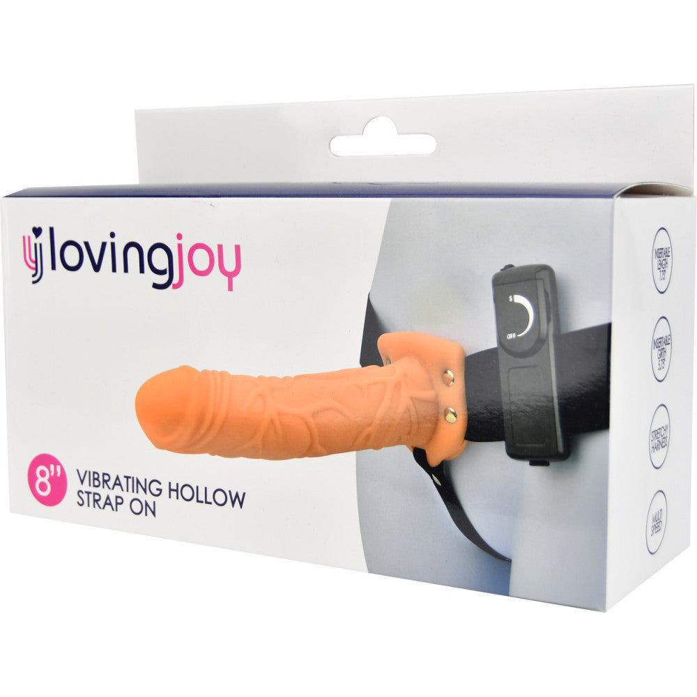 Loving Joy 8" Hole Vibrating Strapon Belt