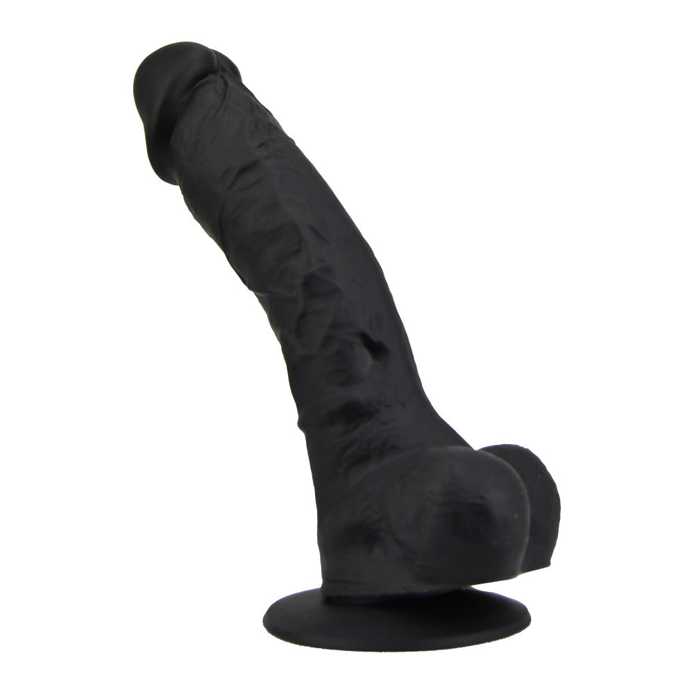 Loving Joy 9" Realistic Silicone Testicle Dildo Black